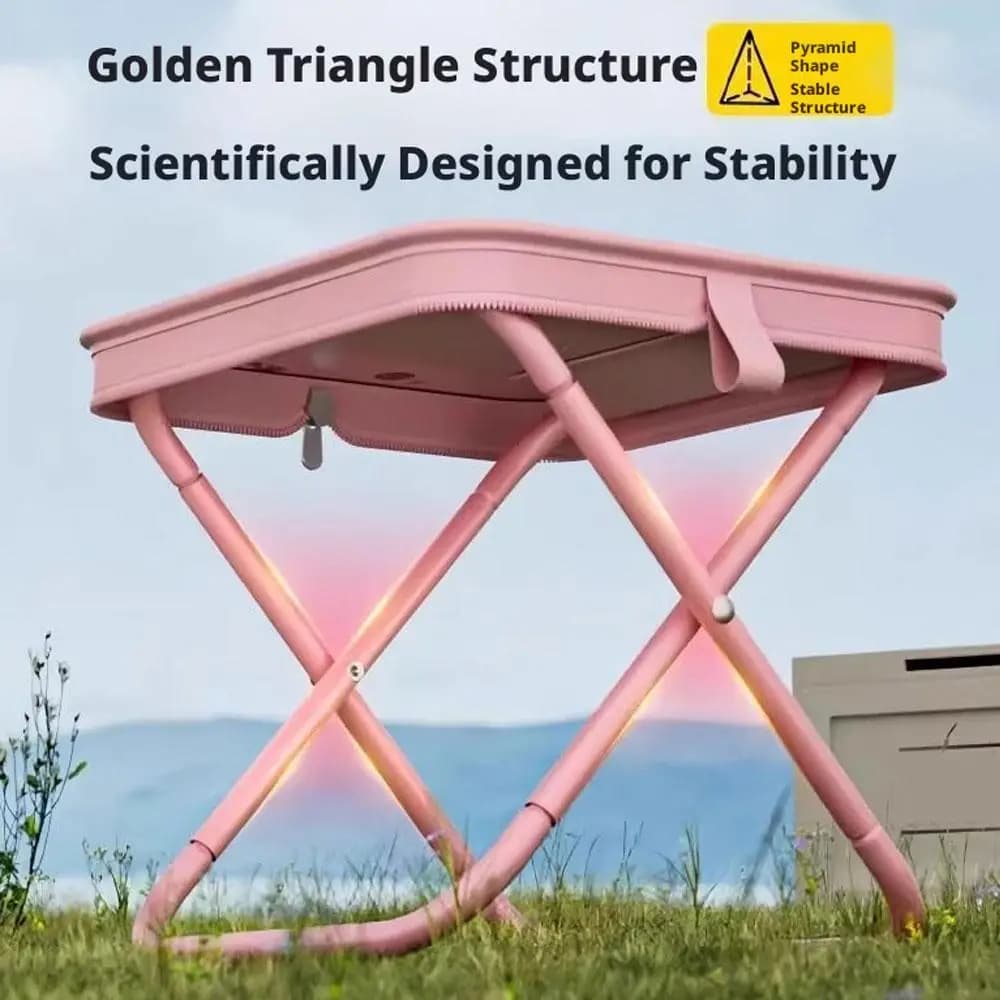 Tabouret sac à dos pliable portable, siège pêche et camping léger compact pour randonnée et jardin