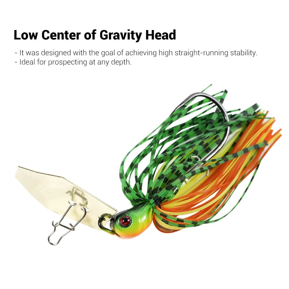 Chatterbait Noeby 10.5g-35g bladed jig avec hameçon stinger vibration wire pour brochet et perche