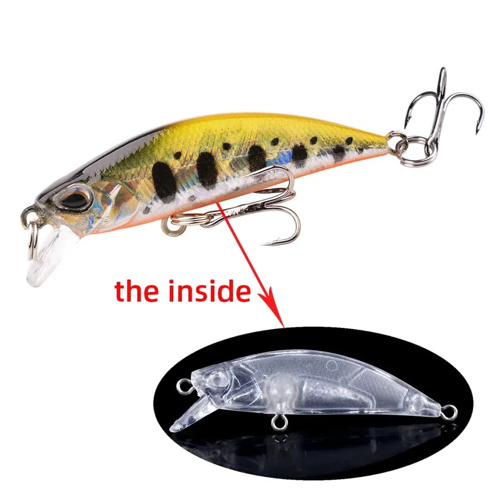 15 leurres minnow flottants/coulants pour truite et brochet - crankbait avec yeux 3D