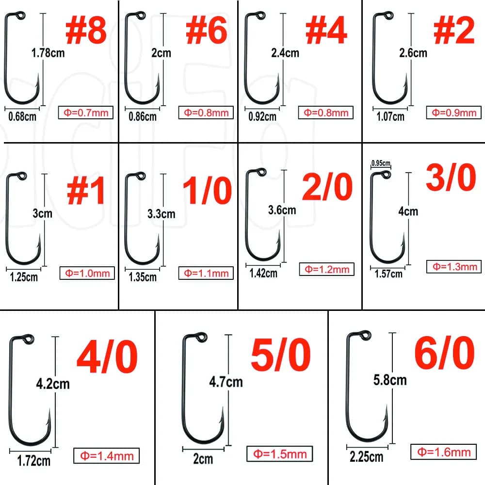 Hameçons Aberdeen 50/100 pièces angle 90° pour jig montage mouches pêche mer eau douce tailles variées
