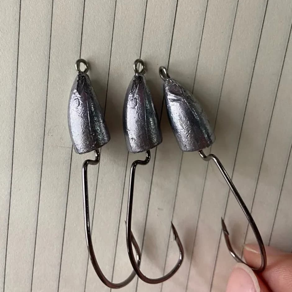 5 têtes plombées jig métal 3.5g à 14g pour leurres souples Texas rig - hameçons pour pêche