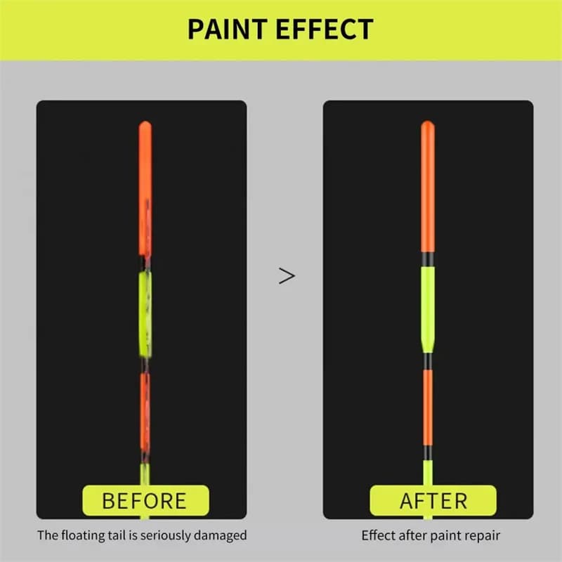 Peinture fluorescente 15ML pour flotteurs de pêche, séchage rapide et réparation de bouchons de ligne