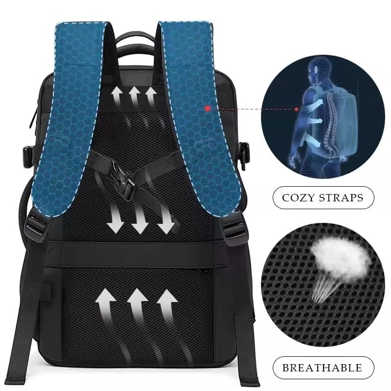 Sac à dos Bange homme USB étanche élégant - Grand sac école travail 17,3 pouces voyage mode