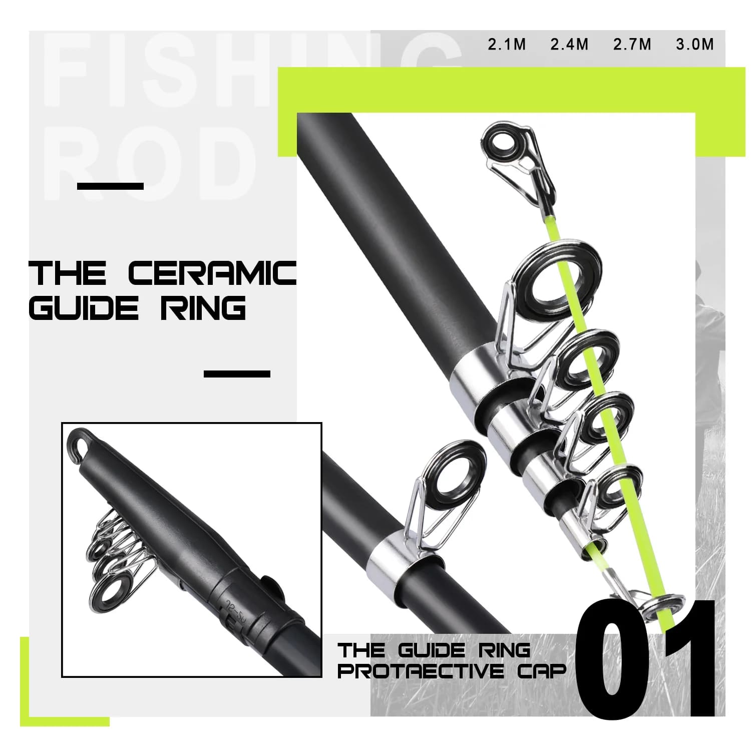 Canne Sougayilang Carbon Fishing Rod 2.1-3.0m Telescopic Baitcasting Rod Portable Leisure Saltwater Fishing
