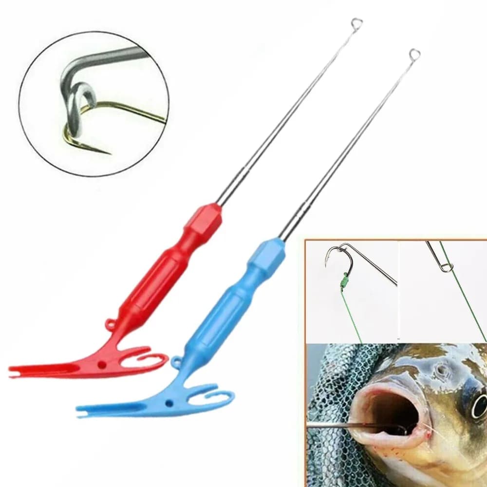 Outil 3 en 1 pour dégorger hameçons de pêche 2024 - Extracteur sécurité nœuds acier rapide