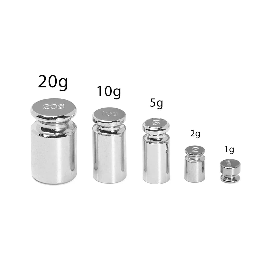 Jeu de poids calibration 1g-100g chromé pour balance pêche précision étalonnage outils professionnels