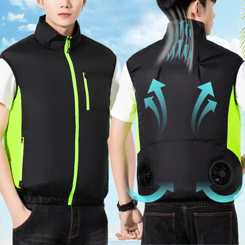 Veste rafraîchissante pêche été - Veste climatisation USB pour pêcheurs par temps chaud