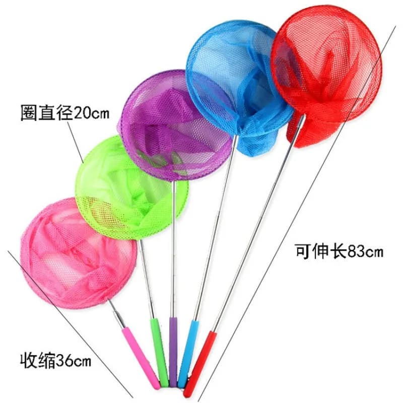 Filet de pêche rétractable portable pour enfants, idéal insectes et papillons, jeu extérieur amusant