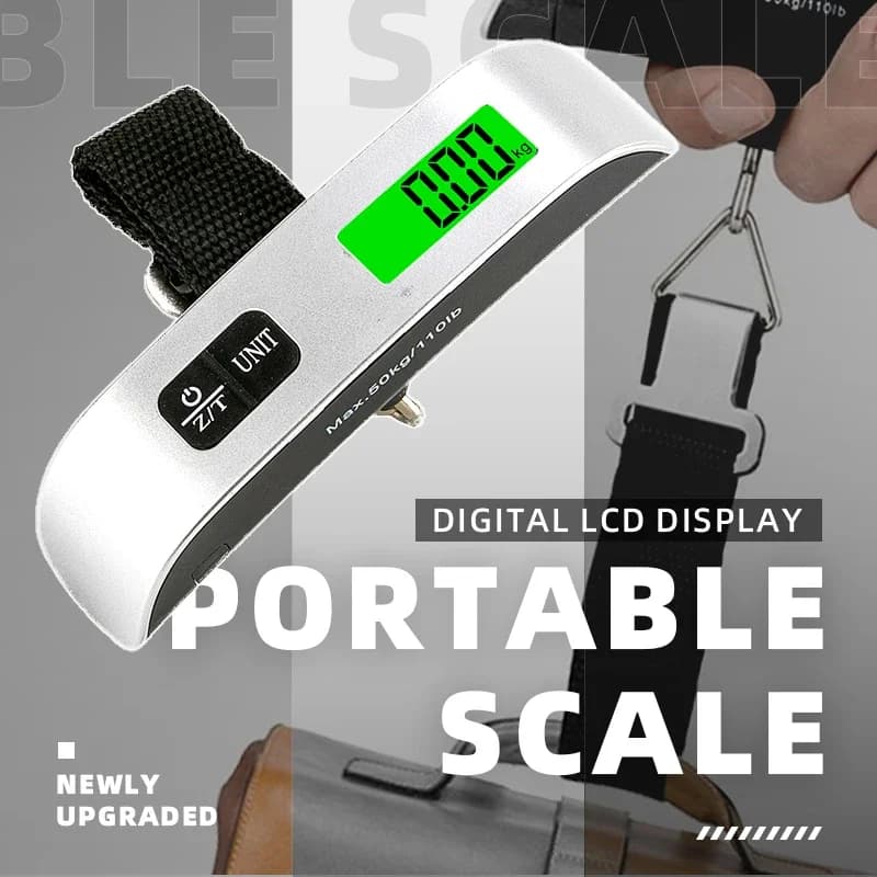 Balance numérique pèse-bagages 50kg portable LCD - Outil de voyage précis pour valises et équipement pêche