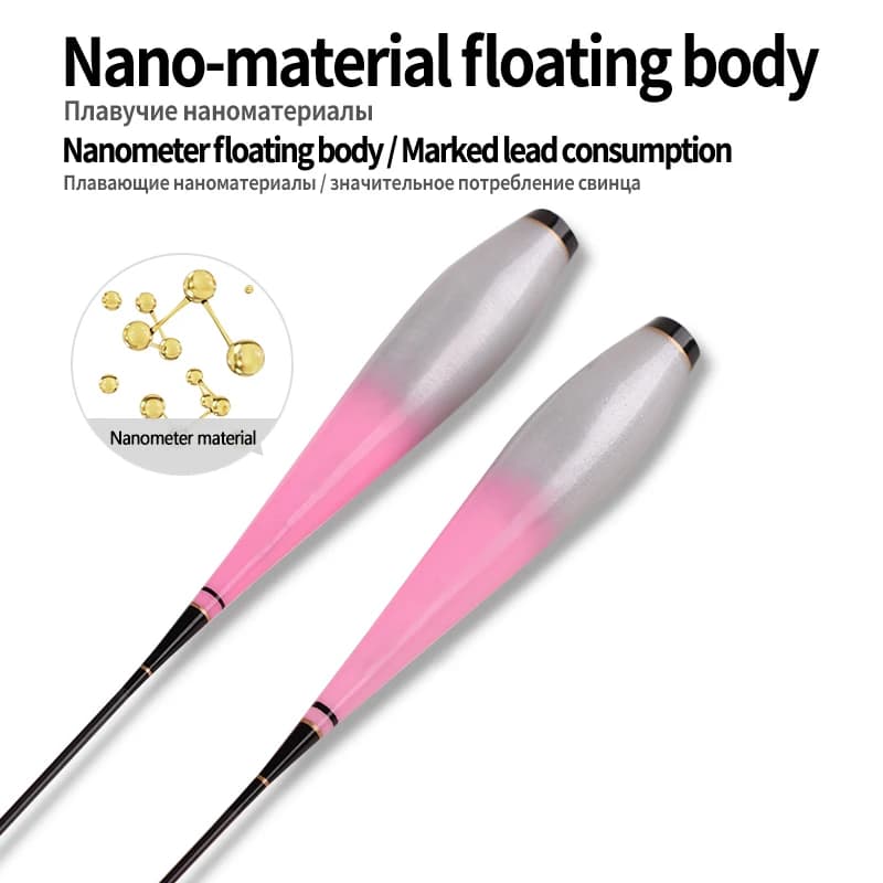 Kit 3 flotteurs nano corps + tubes + hameçons - Flotteur lumineux sans pile pour pêche fine