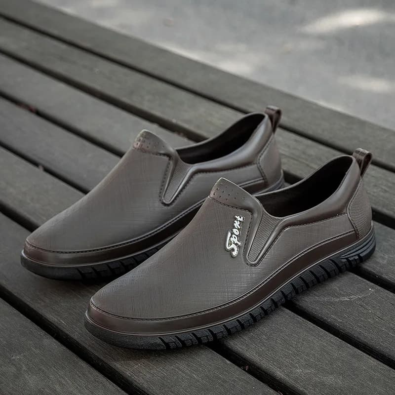 Bottes de pluie hiver 2024 cheville homme - Chaussures vadrouille souples imperméables antidérapantes mode