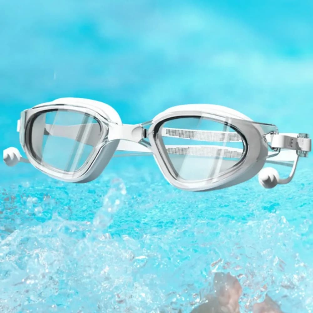 Kit professionnel natation bonnet et lunettes HD - silicone étanche anti-buée équipement sportif complet