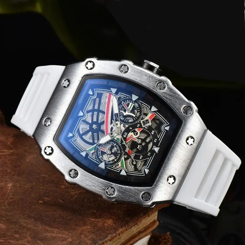 Montre homme quartz luxe calendrier étanche dégagée fashion casual montre bracelet homme