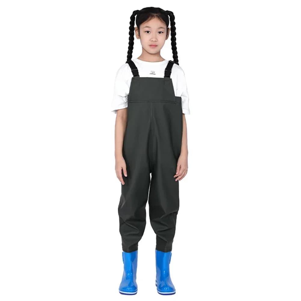 Combinaison de pêche enfant 2024 imperméable avec bottes intégrées, séchage rapide pour garçons et filles