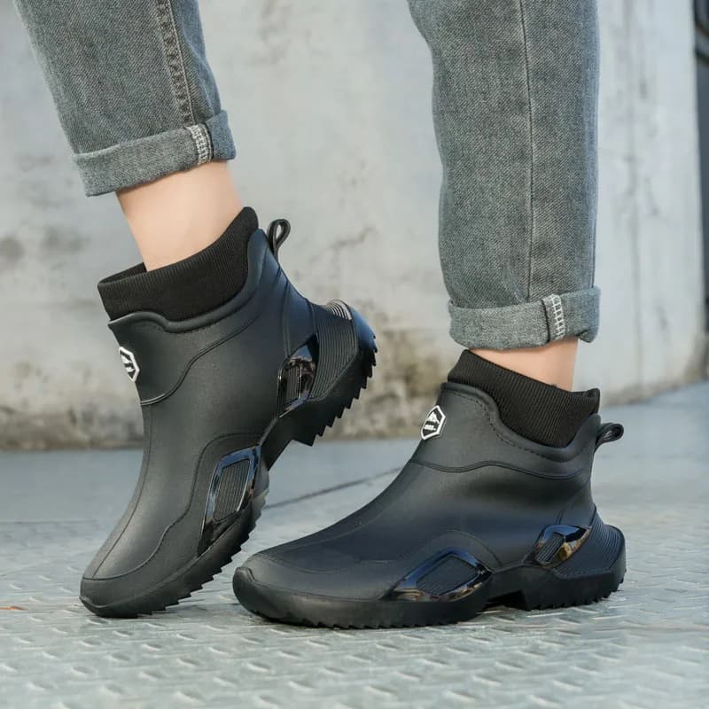 Bottes de pêche d'hiver imperméables avec doublure polaire pour couple - Chaussures chaudes mixtes