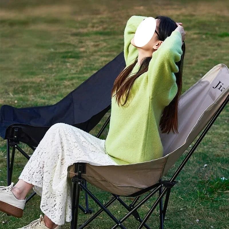 Chaise lune dossier haut pliante portable set table camping pêche extérieur plage