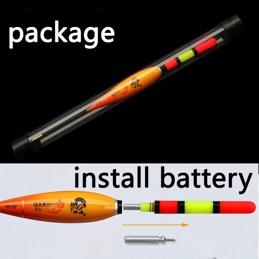 Flotteur LED Alarme Morsure Nuit Pêche - Capteur Vertical Lampe Flash USB 5g à 20g