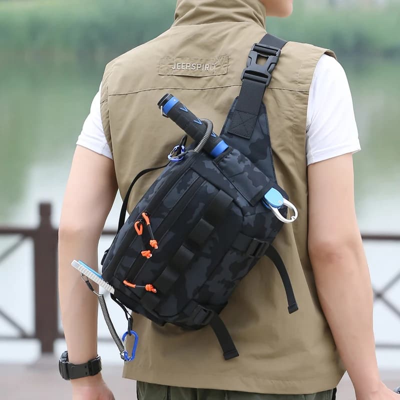 Sac ceinture pêche tactique pour leurres équipement chasse randonnée molle