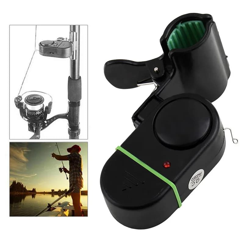 Alarme de touche LED pour canne à pêche avec buzzer sonore - détecteur de morsure de poisson clipable