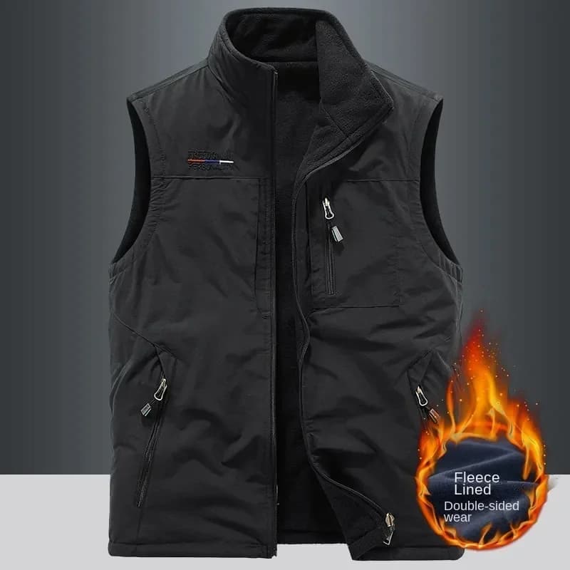 Gilet chauffant homme luxe pour randonnée hiver, manteau thermique pêche plus taille confortable
