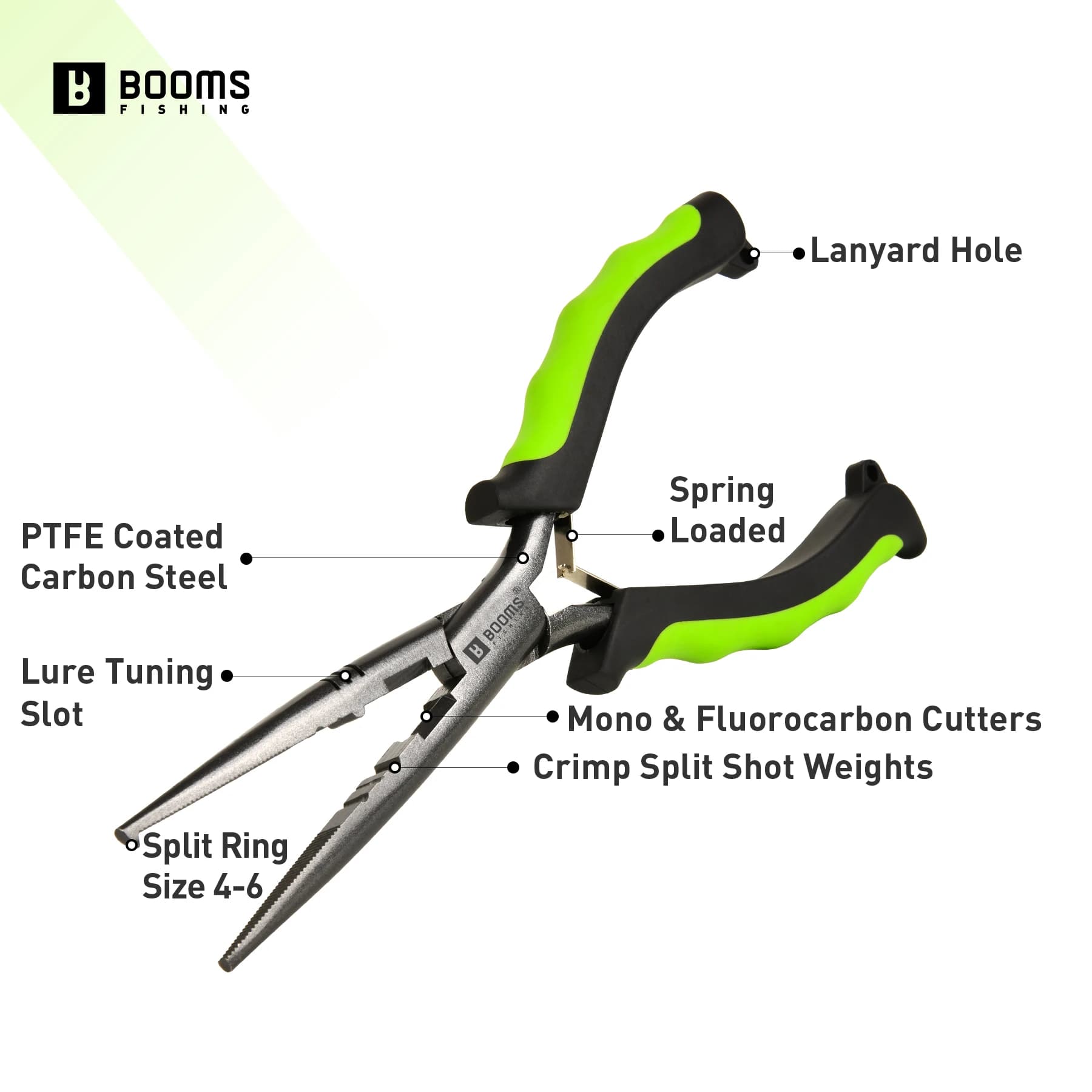Pinces multifonctions pêche F03 Booms Fishing 23,5 cm acier inoxydable coupe-ligne et ciseaux