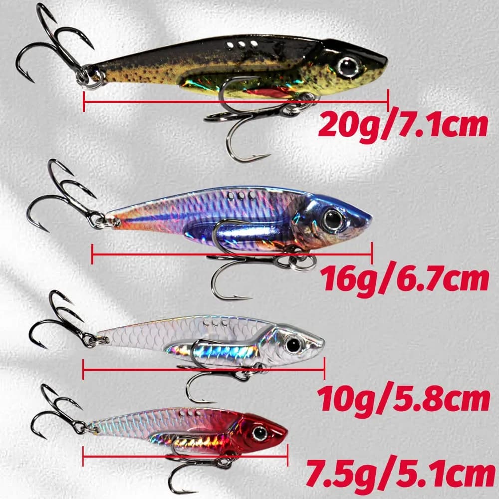 Cuiller spinner métal 7.5-20g pour pêche en mer et eau douce - leurre vibrant spinnerbait treble hook