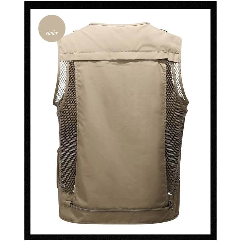 Veste sans manches mode 2025 - Légère et ample - Multi-poches sport - Taille plus 5XL - Respirante outdoor