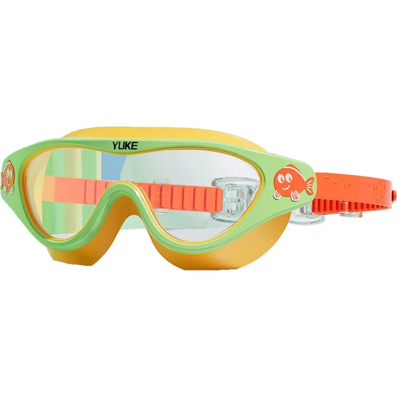 Lunettes de natation enfant étanches anti-buée HD - Grand cadre professionnel pour garçons et filles