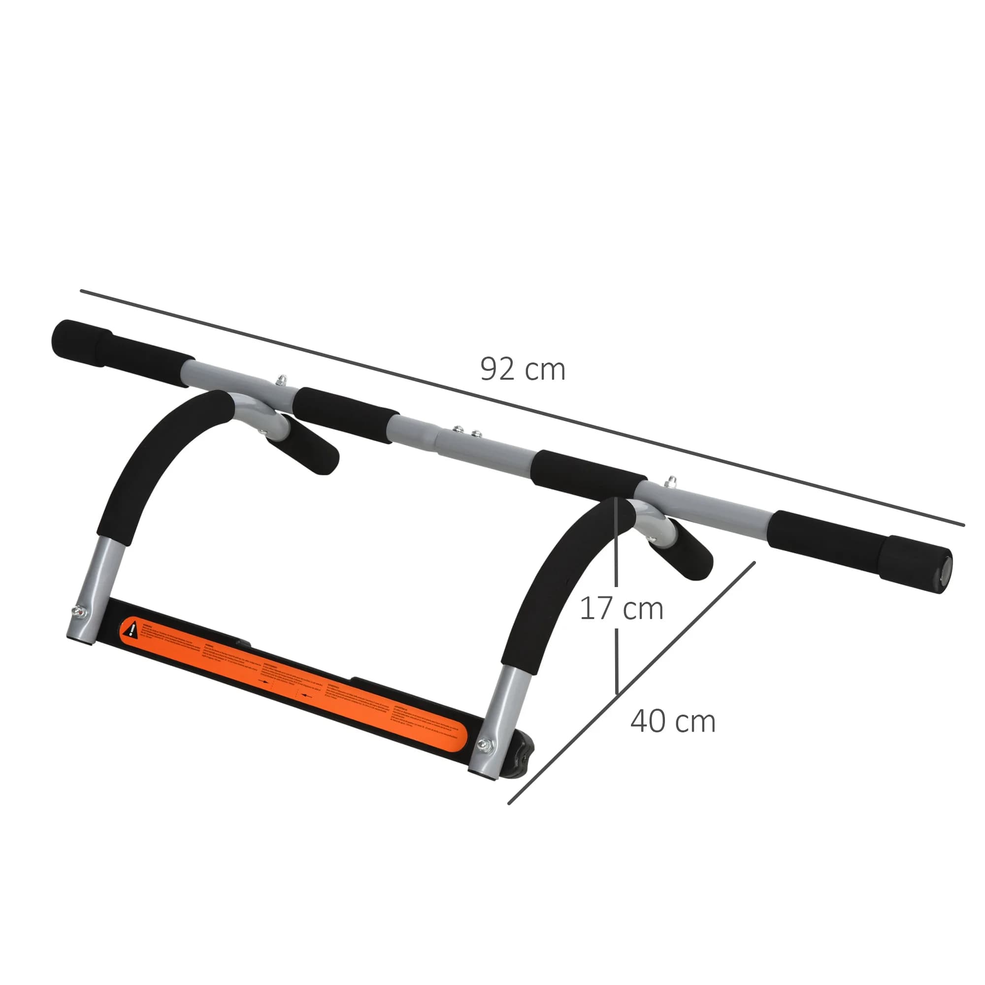 Support de traction HOMCOM multifonction pour barre de porte en acier avec mousse PE - Équipement fitness maison