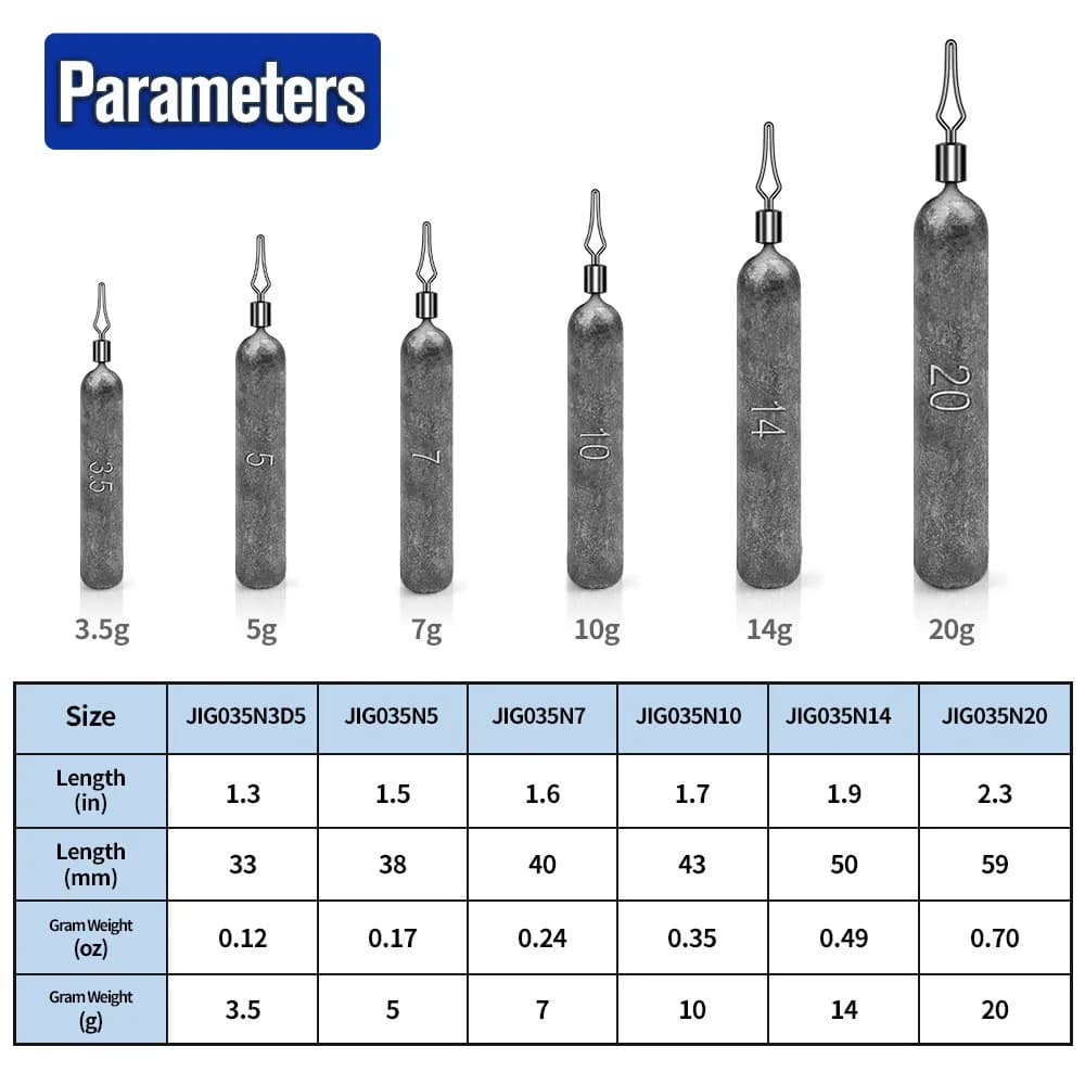 Plombs drop shot et têtes plombées pour leurres de 3.5g à 20g | Sinkers pour pêche aux leurres