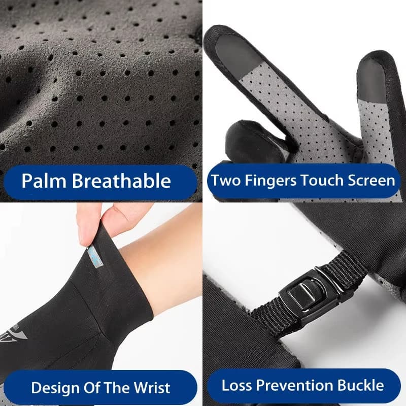 Gants sport soie glacée pleine main anti-dérapants protection solaire - pêche kayak aviron cyclisme