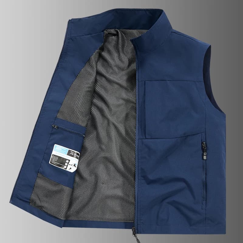 Gilet sans manches homme randonnée camping sport extérieur coupe-vent respirant multifonction pêche qualité premium