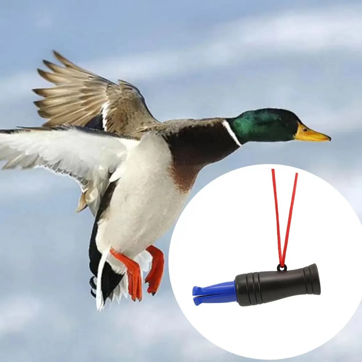 Sifflet appel canard ABS pour chasse - Leurre réaliste commandant de canards son puissant outdoor
