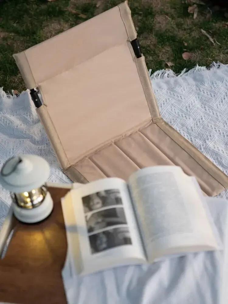 Chaise pliante de jardin avec dossier réglable - Siège confortable pour pêche, pique-nique et plage