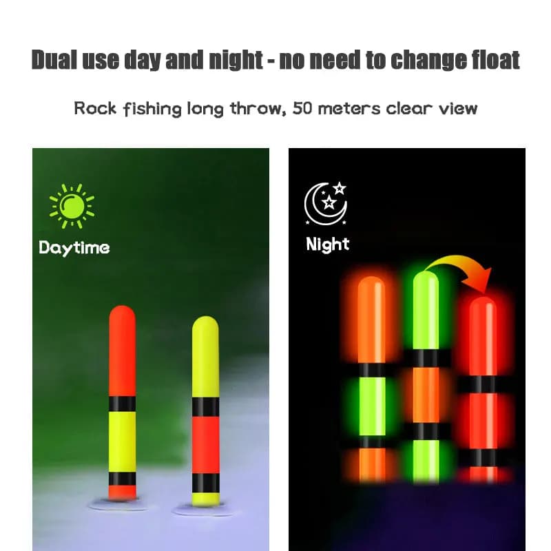 Flotteur électronique LED pêche rocheuse 3/6 mailles - Capteur gravité changement couleur haute sensibilité