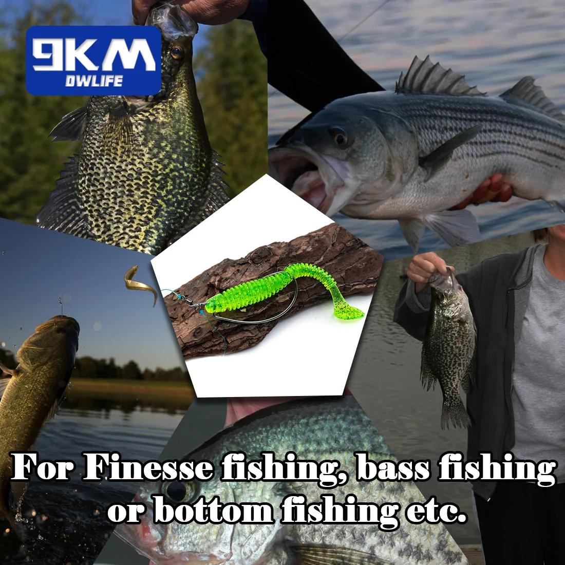 Hameçons Spin Shot 9KM pour montage drop shot, 10 à 40 pièces EWG pour pêche du black bass et silure