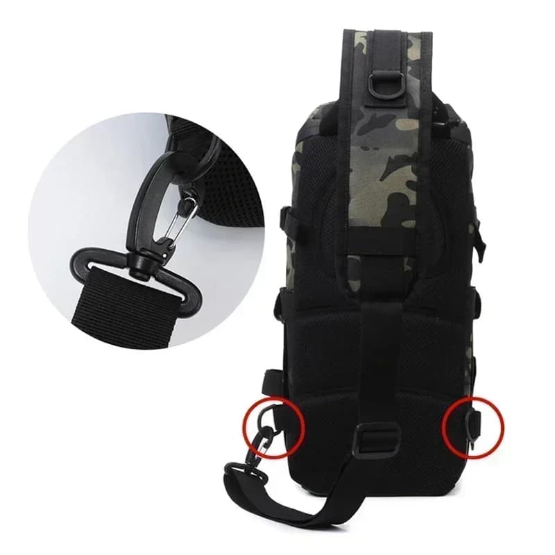 Sac poitrine leurres pêche multifonction camouflage tactique épaule croisé équipement canne pêche
