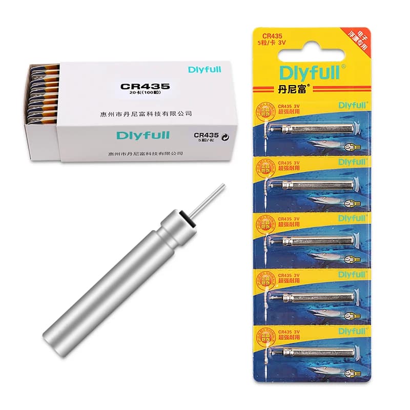 Flotteurs lumineux électriques pour la pêche 100 pièces avec broche lithium CR311 CR316 CR322 CR425 CR435