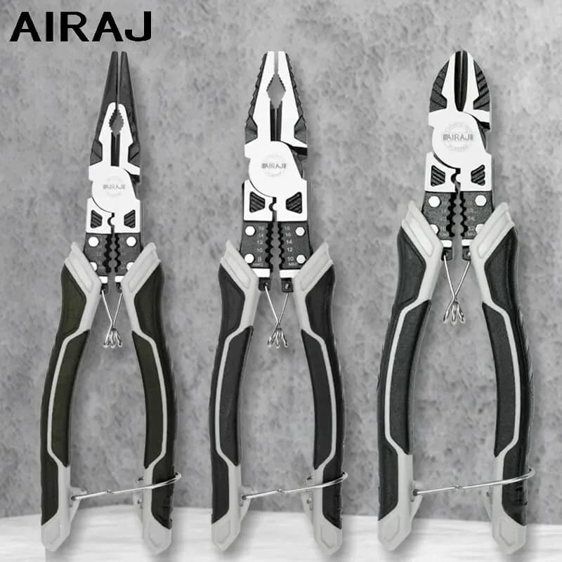 Pinces diagonales universelles AIRAJ multifonctions - Outils professionnels anti-dérapants pour réparations