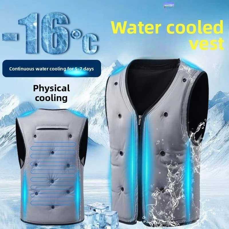 Veste Rafraîchissante Homme Gel Froid Pêche Été Travail Basse Température Veste Sans Manches