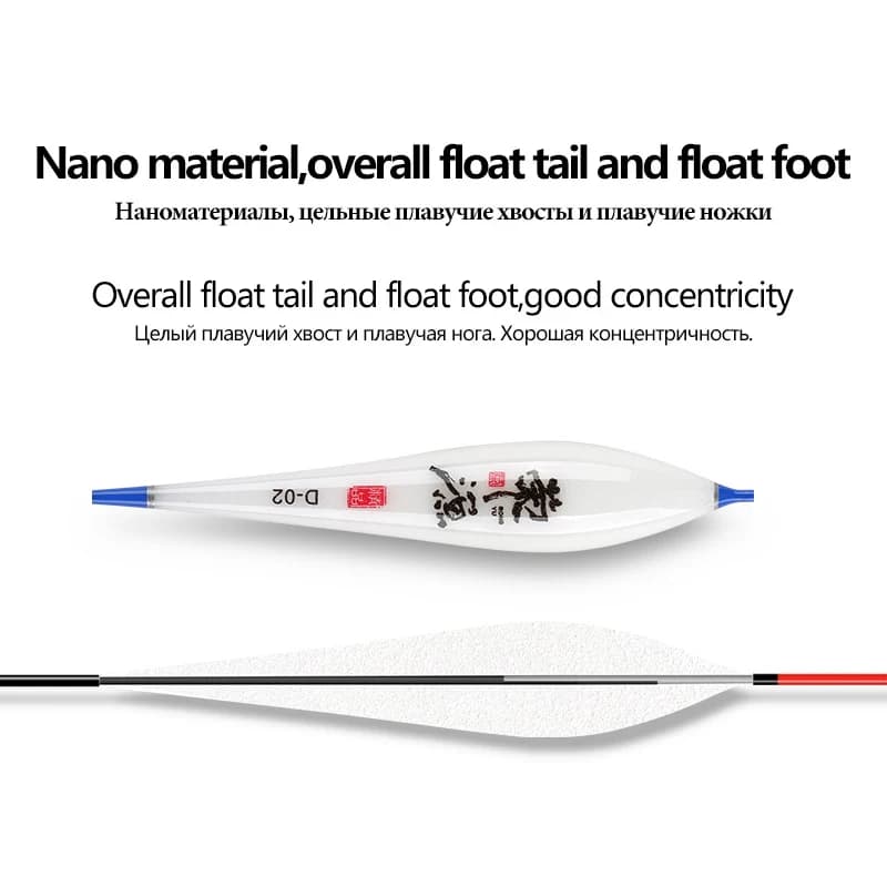 3 flotteurs nano composite + hameçons + siège bouée pêche eau peu profonde douce