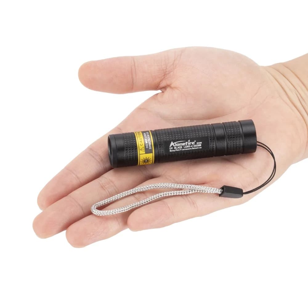 Lampe UV 365nm rechargeable USB pour détection fuites, taches animaux, minéraux et scorpions