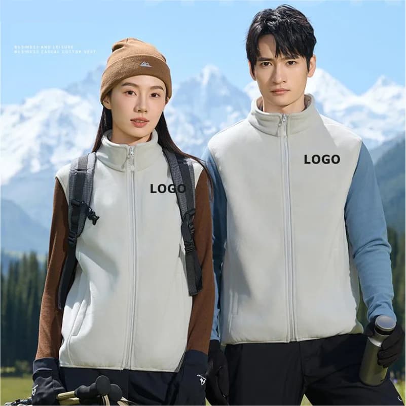 Veste décontractée homme personnalisable logo - Veste sans manches doublée col montant mode hiver