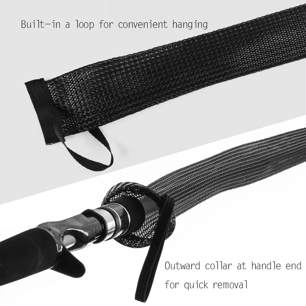 Protection de canne à pêche manchon couvre canne pour spinning casting et pêche sur glace