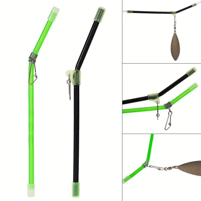20 pièces bas de ligne anti-emmêlement luminescents avec connecteur à clip pour pêche en mer