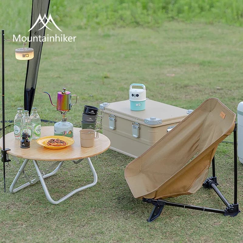 Chaise pliante aluminium ultralégère pêche camping plage dossier oxford Mountainhiker