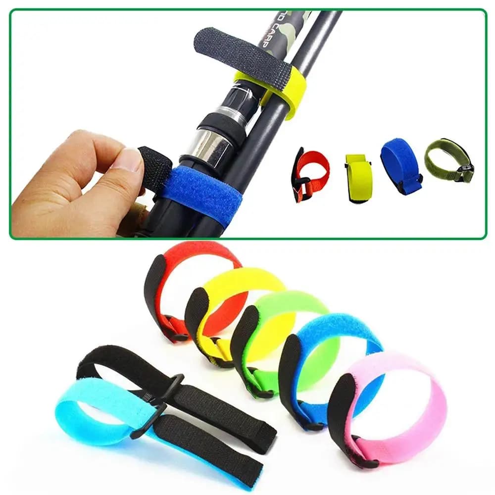 Sangle de fixation pour canne à pêche, porte-canne réglable et sécurisé pour la pêche en extérieur