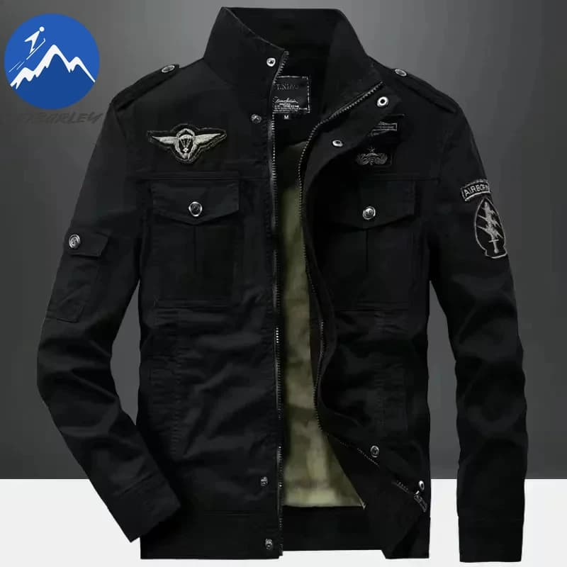 Veste cargo pour pêche - Taille plus 6XL - Veste de travail printemps automne pour homme