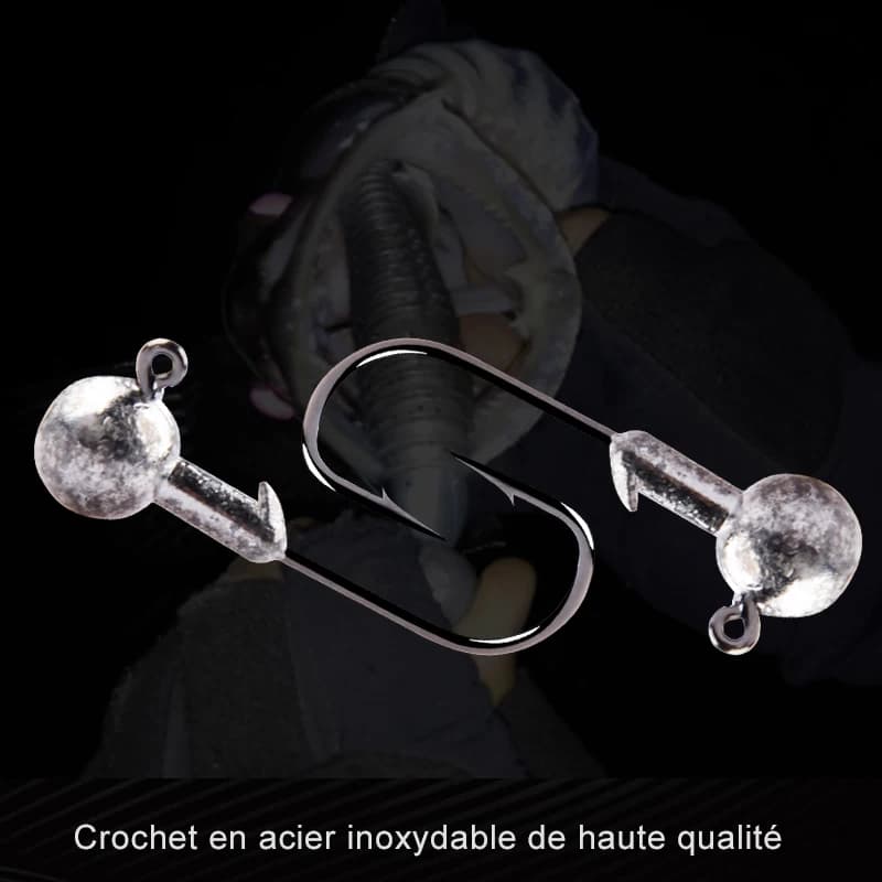 Tête plombée Jig MEREDITH 1g à 22g pour pêche du brochet et leurres