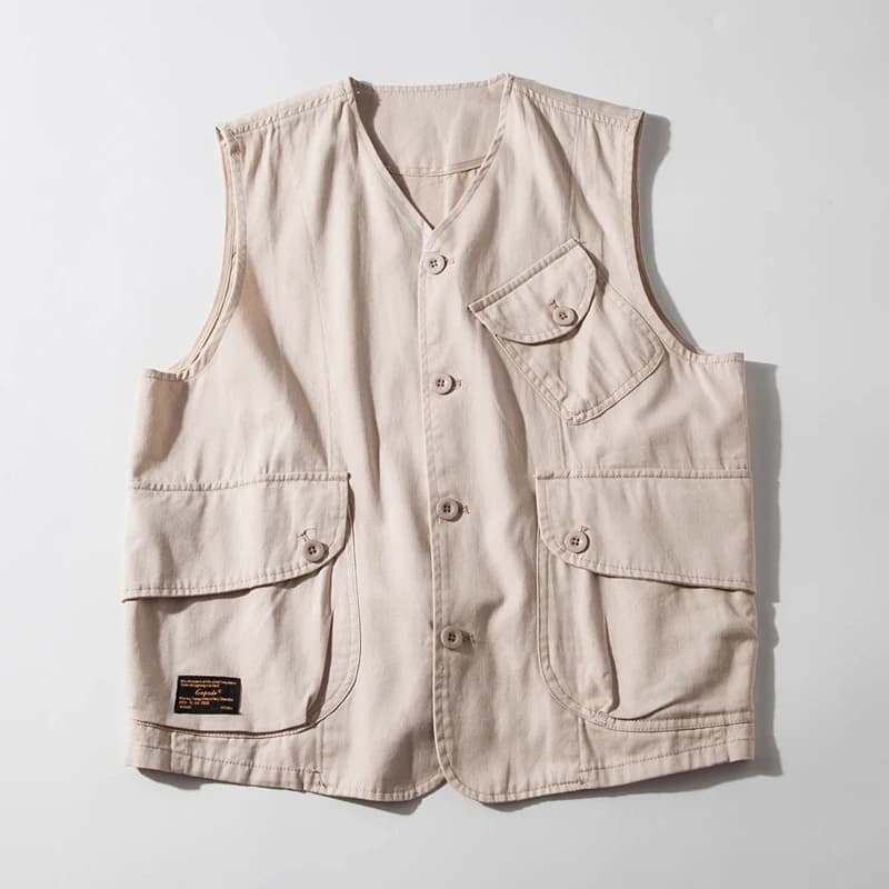 Veste cargo légère homme pêche safari travail extérieur avec nombreuses poches